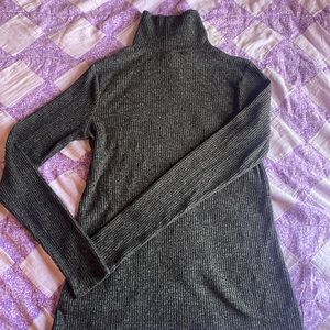 Dark Grey Knotted Turtle Neck